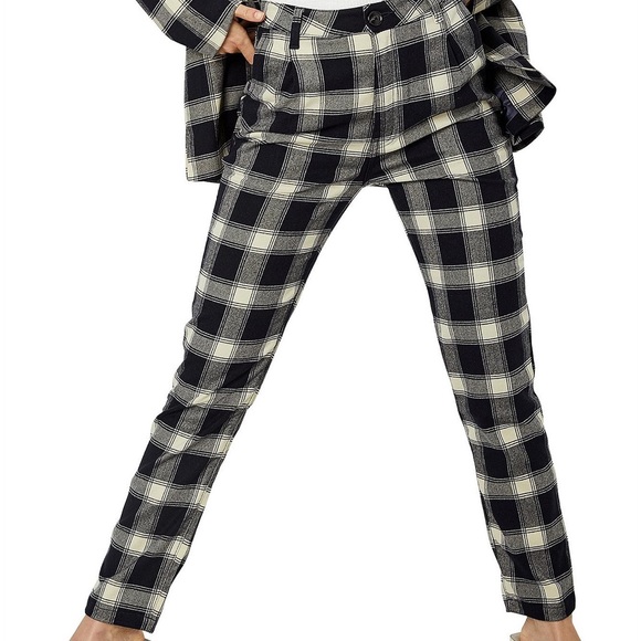 Rolla’s Horizon Check Pant - Navy/Cream - Picture 2 of 8